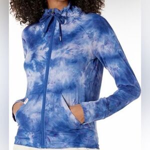 Juicy Couture Sport Nirvana Blue Tie-Dye Full-Zip Track Jacket